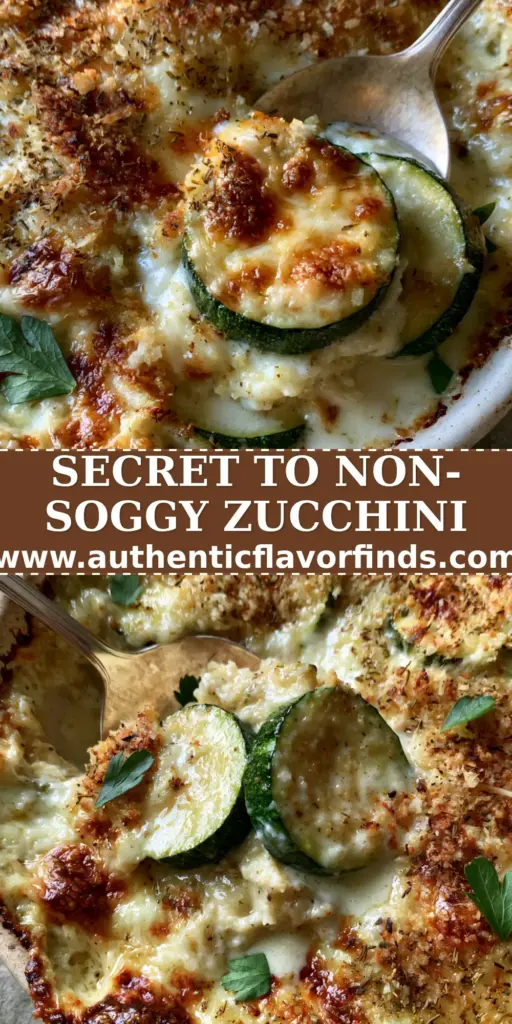 Close-up of a bubbling Zucchini and Cheese Casserole with a toasted panko crust and fresh parsley garnish.