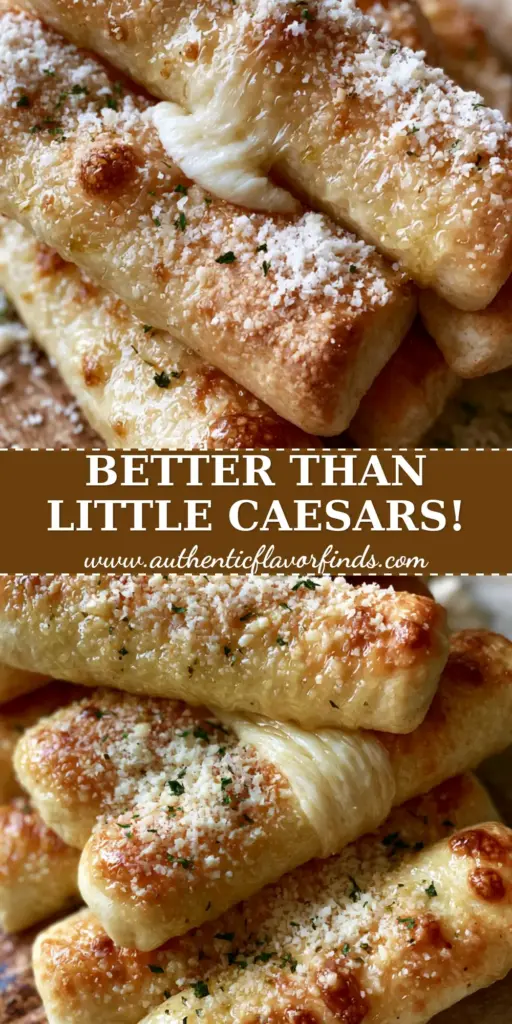A stack of fresh, pillowy breadsticks glistening with garlic butter and snowy parmesan cheese (Little Caesars).