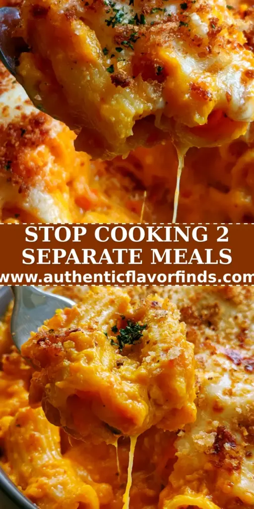 A steaming forkful of hidden veggie mac and cheese bake showing bubbly mozzarella and panko. (picky eater recipes)