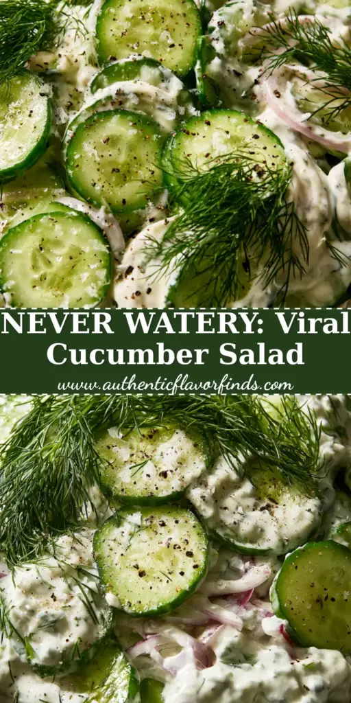 A high-end macro shot of a creamy cucumber salad with thick white dressing and fresh dill in a charcoal bowl.