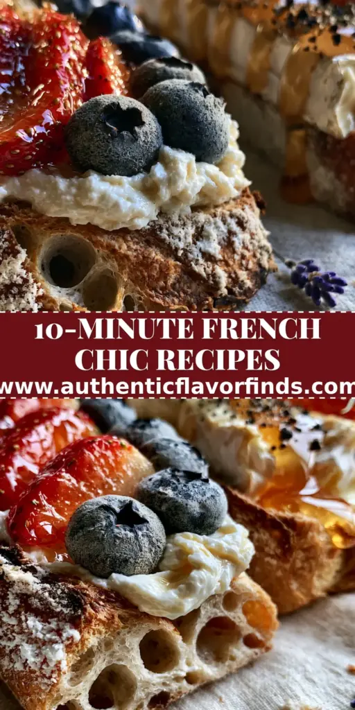 A trio of gourmet French tartines on sourdough baguette with strawberries, brie, and salmon roe. (Bastille Day recipes)